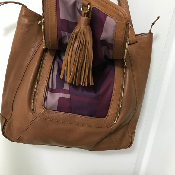 Kooba Jonnie Brown Leather Shopper Tote EUC - Picture 3 of 9